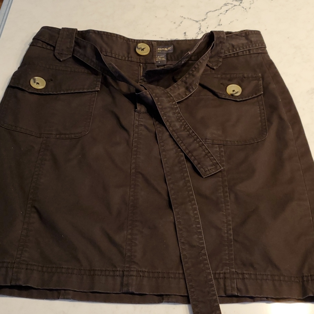 Banana Republic  mocha skirt with removable sash